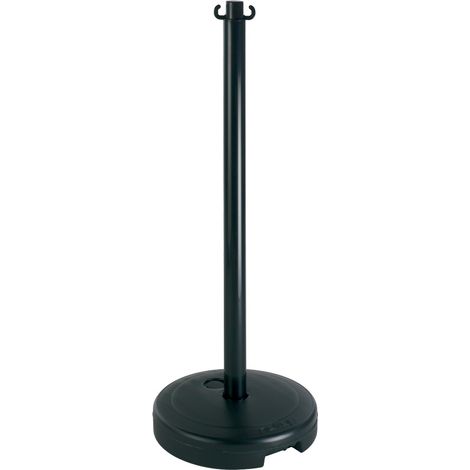 Novap – Poteau PVC noir sur socle à lester 9kg – Résistance au vent – Balisage de terrasse toiture – 2001731