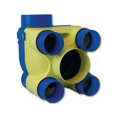 Unelvent – Caisson VMC simple flux hygroréglable 286 m³/h – 4 sorties – 18,3 W-Th-C – Installation en combles – 604010