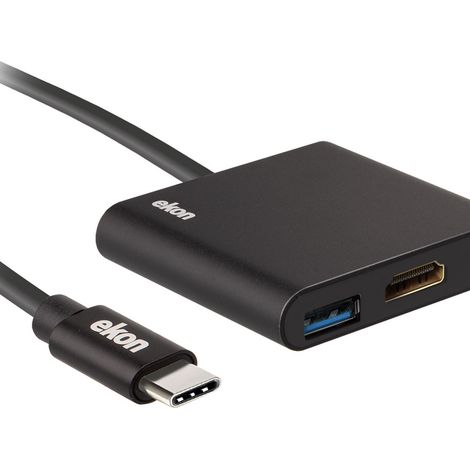 EKON Adattatore Con 1 Porta Hdmi Femmina 1 Porta Type-C Femmina 1 Porta Usb Femmina 1 Connettore Maschio Type-C (1/3)