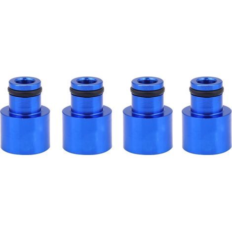 Adaptadores para inyectores de combustible RDX, 4 unidades, aleación de aluminio mecanizada por CNC, 4 colores (AZUL). (1/5)