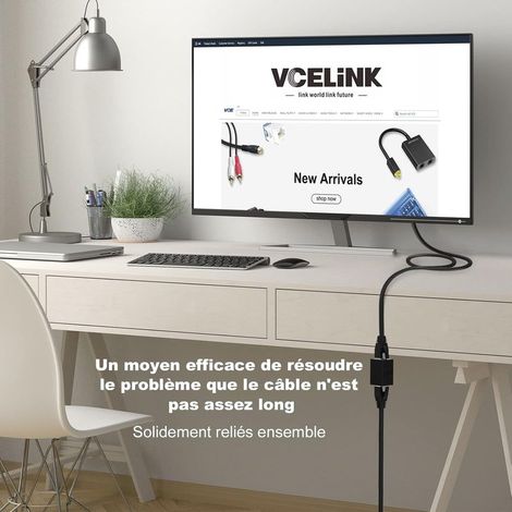 Coupleur RJ45 Blindé Rallonge Câble Ethernet Cat7/Cat6A/Cat6/Cat5E Raccord Femelle vers Femelle Lot de 2 (1/2)