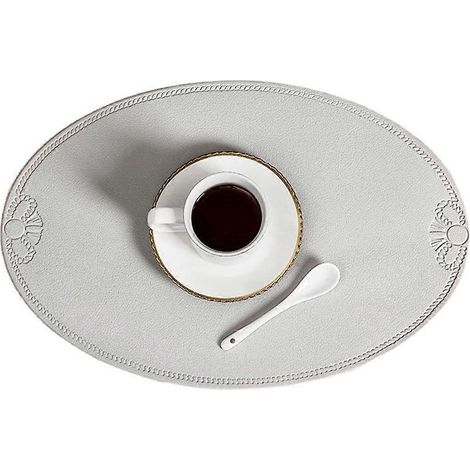 Set de table rétro en polyuréthane, style européen français, ovale, isolant, pour la maison - (1/5)