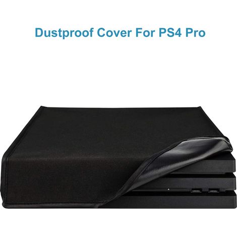 PS4/PS4 Slim game console dust cover (black), protects the PS4/PS4 Slim game console, horizontal dust cover, PS4/PS4 Slim game console accessory.