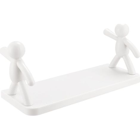 Porte-barre mural minimaliste de style japonais pour salle de bain, en forme de silhouette humaine étagère de rangement créative non perforée pour la cuisine porte-épices-Crezuo (1/2)