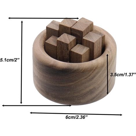 Ensemble de 2 diffuseurs d'huiles essentielles en bois pour voiture (diffuseurs ronds). Convient pour la maison, le bureau, la chambre et la voiture (bois de noyer noir). (1/4)