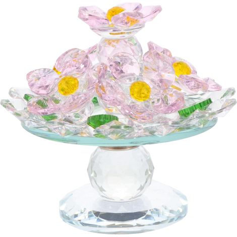 Kristallblumentopf aus Kristall mit Rosegoldener Farbe