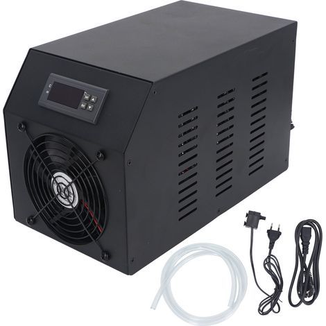 – Refroidisseur d'eau 1/4HP pour aquarium – Capacité 16 Gal (60L) – Plage de température 10-50℃ – Débit 1-3 L/min – Compatible eau douce et de mer (1/5)