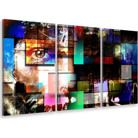 Tableau triptyque design modern art - 90x60 cm (1/5)