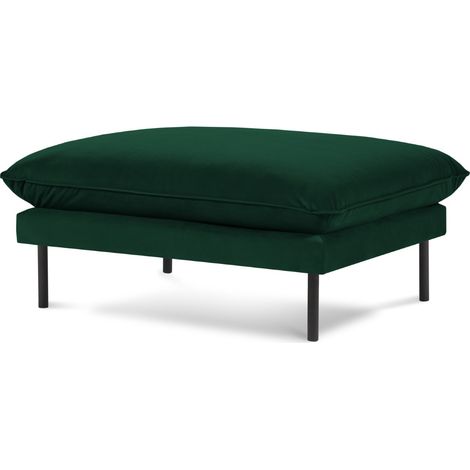 Pouf en velours vert bouteille (1/4)