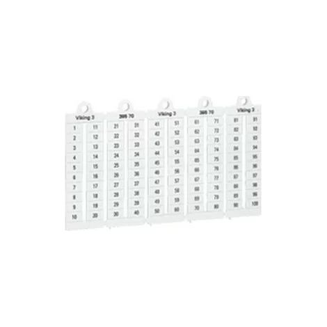 Legrand 039508 - Viking 3 junction block marker plate - Lect Horiz - Pitch 5 - Numbers 31 to 40