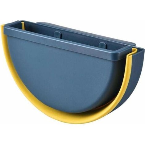 Poubelle suspendue pour cuisine, salle de bain, armoire, porte, bleu – DELKEVIC