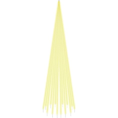 Árbol de Navidad en asta de bandera 1134LED blanco cálido 800cm vidaXL (1/5)