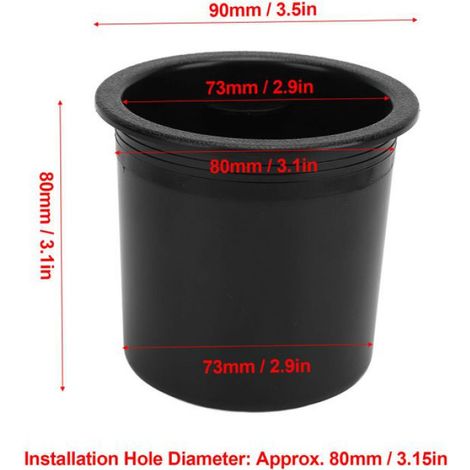 Insert de support de verre de boisson 2 pièces 73mm boisson support de verre insérer Anti Vibration moteur bateau (1/5)