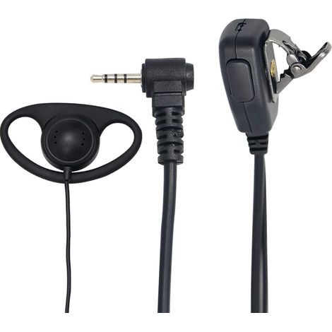 Auricular Microfono PTT para Emisora Walkie Yaesu Vertex Negro (1/5)