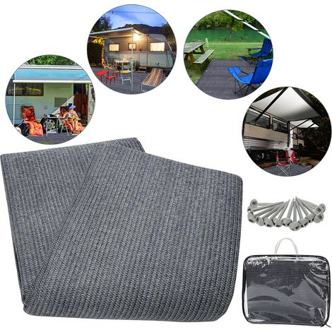 Vingo – Tapis d'auvent étanche 300x500CM – Polyéthylène HDPE – Antidérapant, respirant, perméable à l'eau – Pour camping, tentes, pique-niques