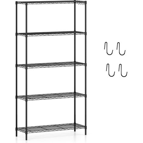5-stufiges, verstellbares Metallregal - Robuste Ausführung