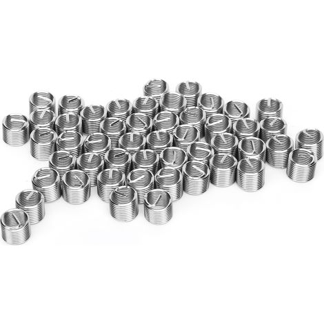 50 Stück Gewindeeinsätze, Reduziermuttern-Reparaturwerkzeug, Edelstahl, M8x1x1,5D (1/5)