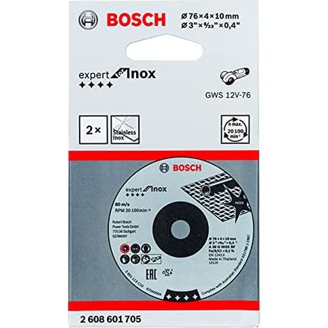 Bosch Accessories 2608601705 2608601705 Disco di sgrossatura dritto Diametro 76 mm Ø foro 10 mm 2 pz. (1/10)