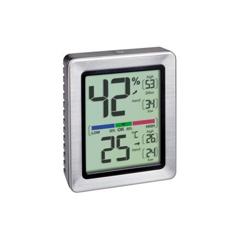 TFA Digitales Thermo-Hygrometer Exacto, 30.5047.54, silber