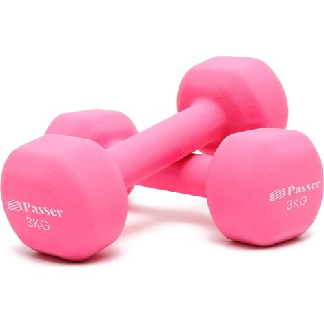 Passer Paire d'haltères en néoprène (Lot de 2) - Halteres Musculation Femmes et Hommes, Dumbbells Weights, Haltères Courtes avec Poids pour Gymnastique, Yoga, Pilates, entraînement de Force, Fitness (1/4)