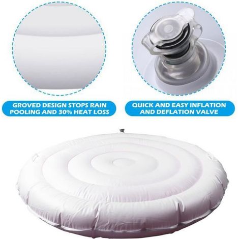 Couverture Spa Gonflable 4.5ft Isolante Universelle Rapide pour Spa Gonflable Extérieur (1/4)