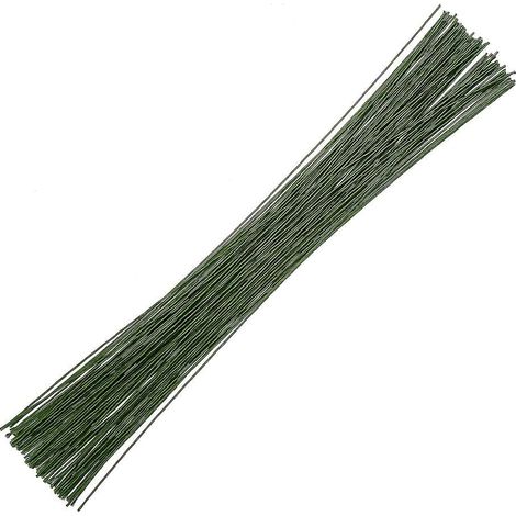 100 Fil De Fer Fleuriste,40cm Vert,Tige Pour Bouquet Mariage,Artisanat Floral,Décoration Fleurs (1/5)