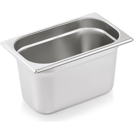 Bac GN 1/4 ECO en Acier au nickel-chrome 4 L P 150 mm Lot de 6 - Was Germany
