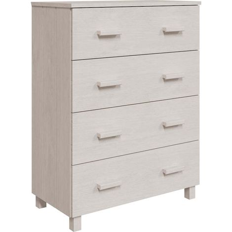 Sideboard/Anrichte/Buffet HAMAR Weiß 79x40x103,5 cm Massivholz Kiefer LXWW240483 (1/5)