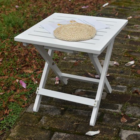 Kompakter, klappbarer Beistelltisch aus Holz für den Außenbereich, ideal für Adirondack-Stühle, perfekt für Veranden, Höfe und Gärten.