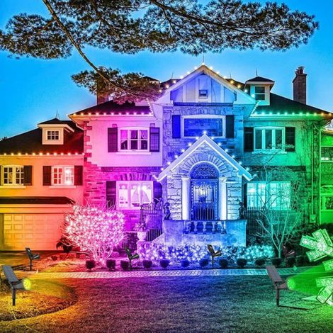 Couleur Lampe Solaire Jardin 7 LED Spot Solaire Extérieur 2 Modes Projecteur Solaire Réglable sans Fil Lot de 1 Colo BALISE SOLAIRE (1/4)