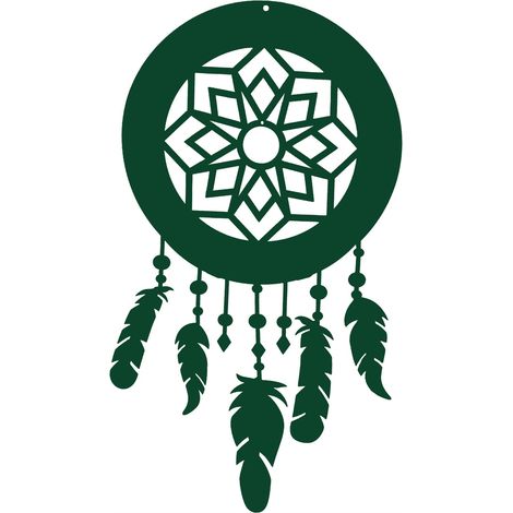 Ciondolo acchiappasogni da 4 sterline con motivo traforato e decorazione verde.