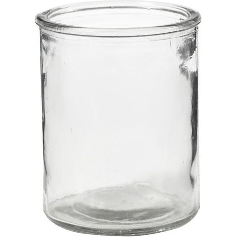 Bougeoir en verre - 8 x 9,8 cm - Transparent - 6 pcs - Pour bougies chauffe-plat