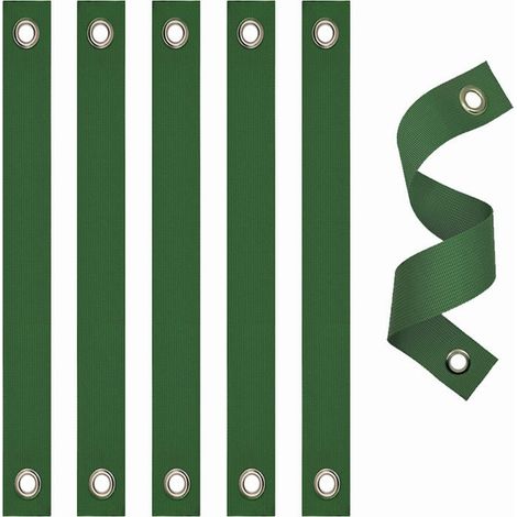 Baumgurte – 6er-Set windfeste Pflanzenstützgurte – Verstellbare Verankerungsgurte für Gartenbäume – Grün, 3,8 x 40 cm (1/4)
