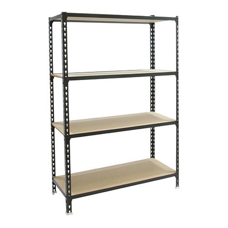 SimonRack Scaffale Portaoggetti, 1500x800x300 mm, 4 Ripiani in Legno, Portata 150 kg per Ripiano, Scaffale da Garage, Antracite/Legno – Maderclick (1/3)
