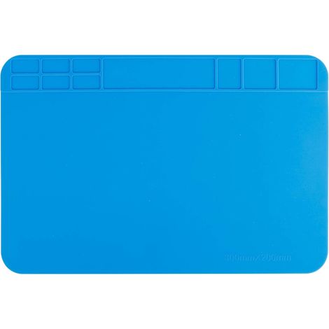 Tapis à Souder en Silicone Antidérapant Tapis de Réparation Anti-Statique Tampon à Soudure Résistant à Chaleur pour Réparer Watch Phone Électronique (1/5)