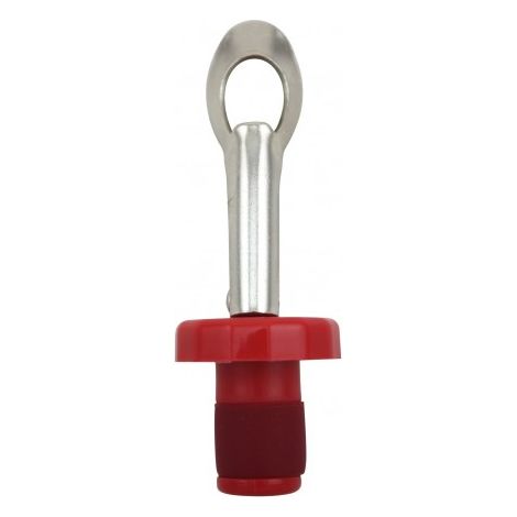 Set de 3 bouchons à pression avec ouvre-bouteille gris 3,5x3,5x9,5 cm