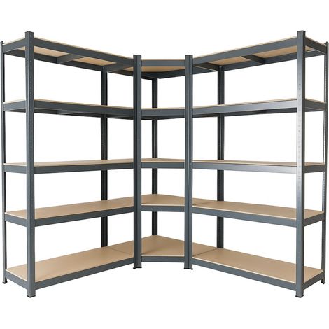 AREBOS 3 pezzi Set Scaffalature per carichi pesanti Scaffale ad angolo (1/5)