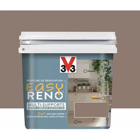 Peinture Multi-Supports V33 Easy Réno Taupe 0,75 L (1/4)