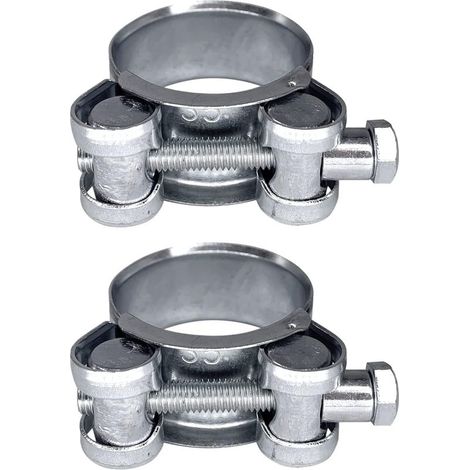 Satz mit 2 verstärkten Schlauchschellen für 32-35 mm verzinkte Stahlrohre (1/5)