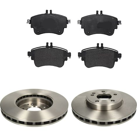 KIT FRENI ANTERIORI compatibile con MERCEDES-BENZ CLA COUPE' (C117) - DISCHI + PASTIGLIE OEM: P 50 093X , P 50 094 / 18209 , /SOSTITUZIONE DIRETTA/BASSA POLVERE/SILENZIOSO (1/5)