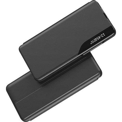 Custodia Eco Leather View per Samsung Galaxy A24 4G con patta e supporto, nera (1/5)