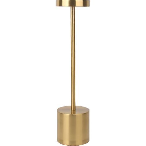 Lampe De Table Sans Fil Led, Petite Lampe De Bureau En Métal Rechargeable, 2 Niveaux De Gradation, Hôtel Moderne Restaurant Chambre À Coucher(Or) (1/5)