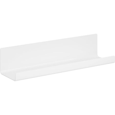 Estante de pared, acrílico, blanco mate, no requiere taladrar, para sala de estar, cocina, baño. (1/5)