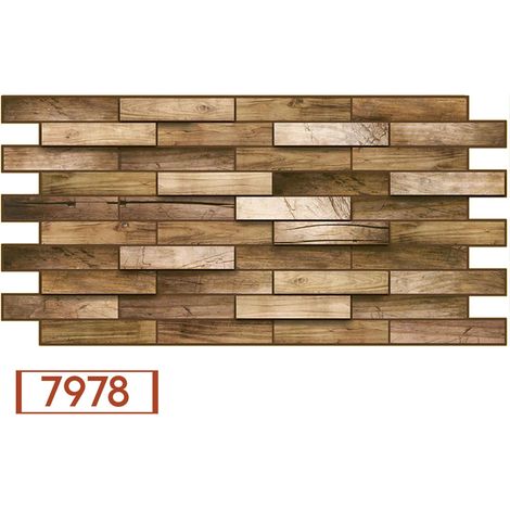 Pannelli 3D Rivestimento a parete in PVC effetto pietra, mosaico, legno Realistici e isolanti.-7978 (mis. 980x480mm)