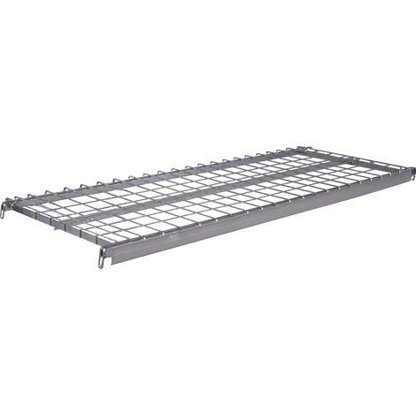 VARIOfit Etagenboden aus Drahtgitter mit Scannerleiste für Kommissionierwagen 1250x460mm