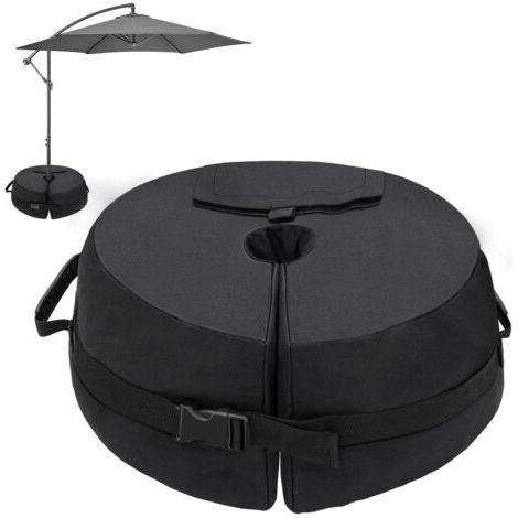 Sac de poids pour base de parasol – Capacité 55 kg – Tissu renforcé avec triple couture – Ouverture 14 x 22,1 cm pour remplissage facile (1/5)
