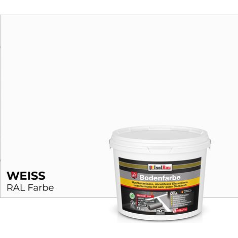 Pintura vial IsolBau para hormigón, color blanco, 12 kg (1/5)