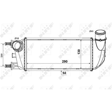 Intercooler, échangeur NRF 30773 FIAT 1560794 51787495 9S519L440AA