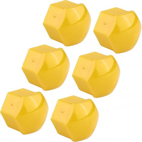 20 pièces écrous de roue 17mm, capuchons antivol protection jaune pour jantes auto (1/5)