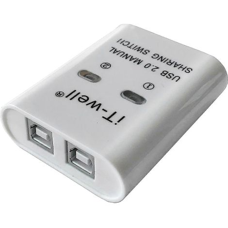 Périphérique de partage d'imprimante USB, périphérique de partage d'imprimante 2 entrées/1 sortie, répartiteur de commutation KVM manuel à 2 ports (1/4)